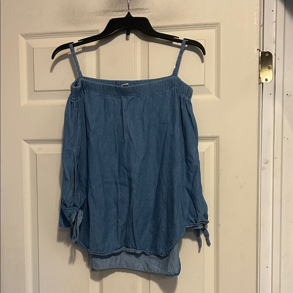 Seven Sisters Blue Off The Shoulder Top Size XS
